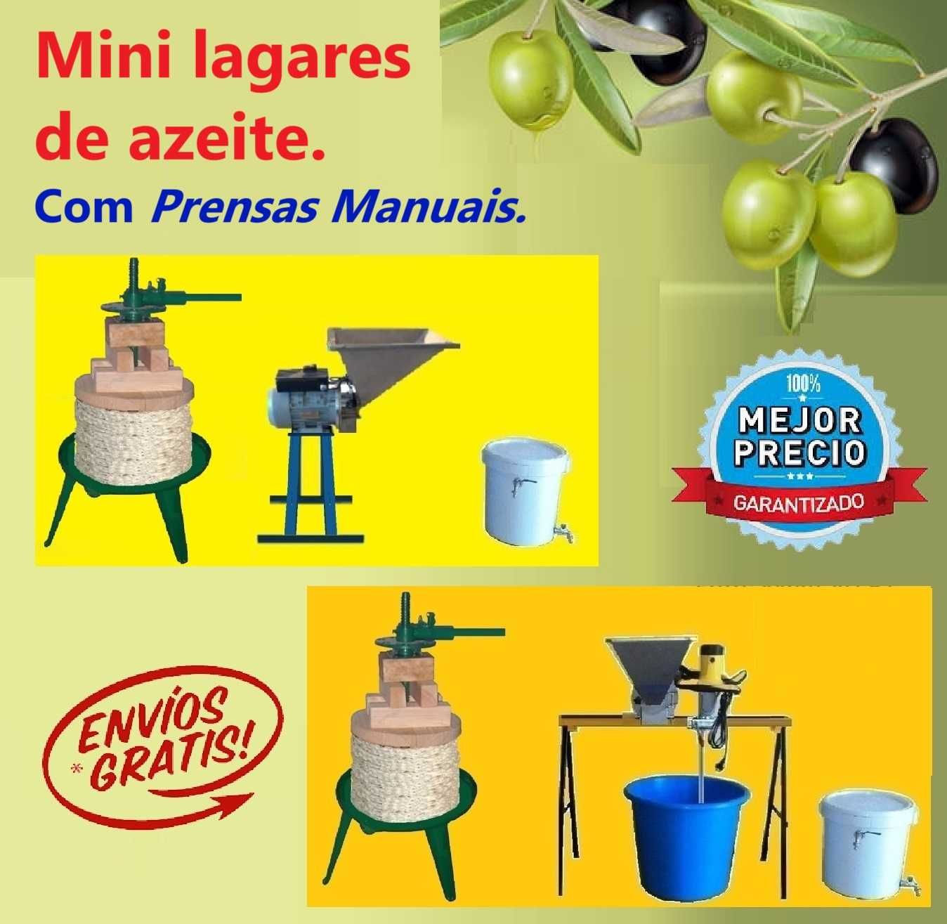 Mini lagar de azeite. con Prensas Manuais. Mod Micro