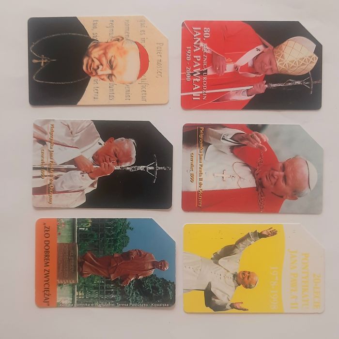 Karty telefoniczne sześć sztuk za 20 zł