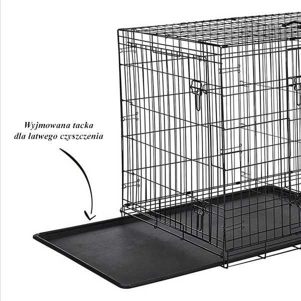 Klatka dla PSA KOTA kojec transporter METALOWY rozmiar L 91x60x66cm