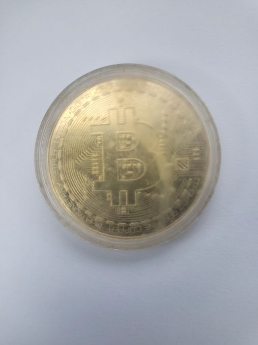 Moeda bitcoin conservada