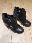 Botki pull & bear 38 czarne obcas gruby