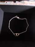 Pulseira em prata e prata dourada