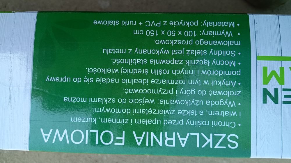 Szklarnia foliowa 100 x 50 x 150 NOWA