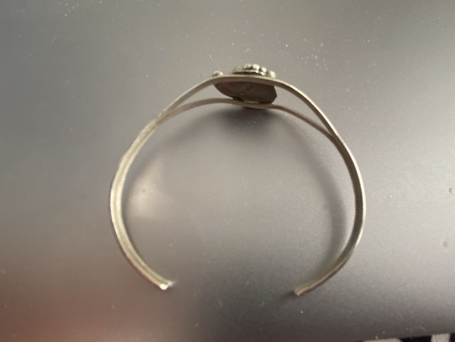 Срібний браслет з натуральною бірюзою 925 .