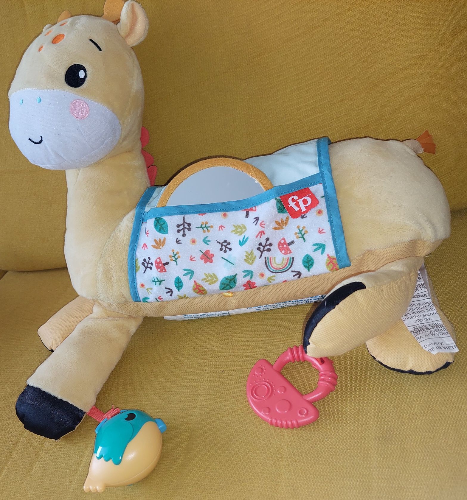 Poduszka edukacyjna FP, Fisher Price, żyrafa