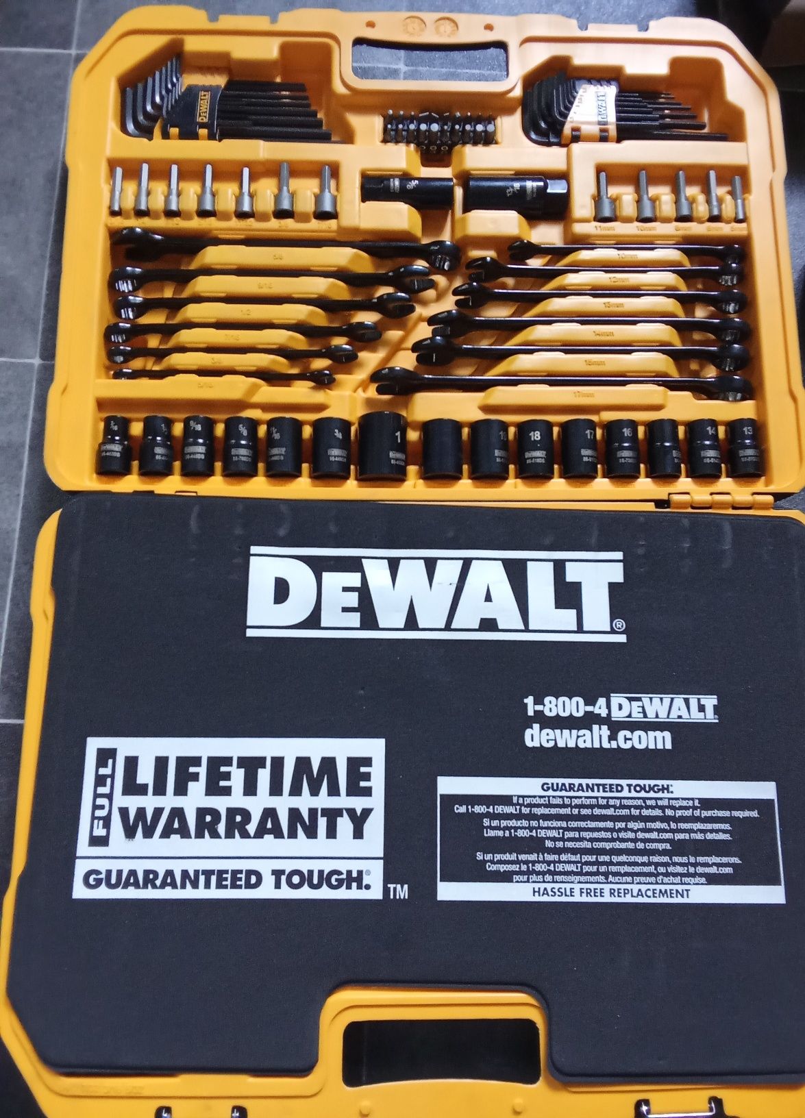 Klucze nasadowe profesjonalne DeWalt 1/4" 3/8" 1/2" zestaw walizka