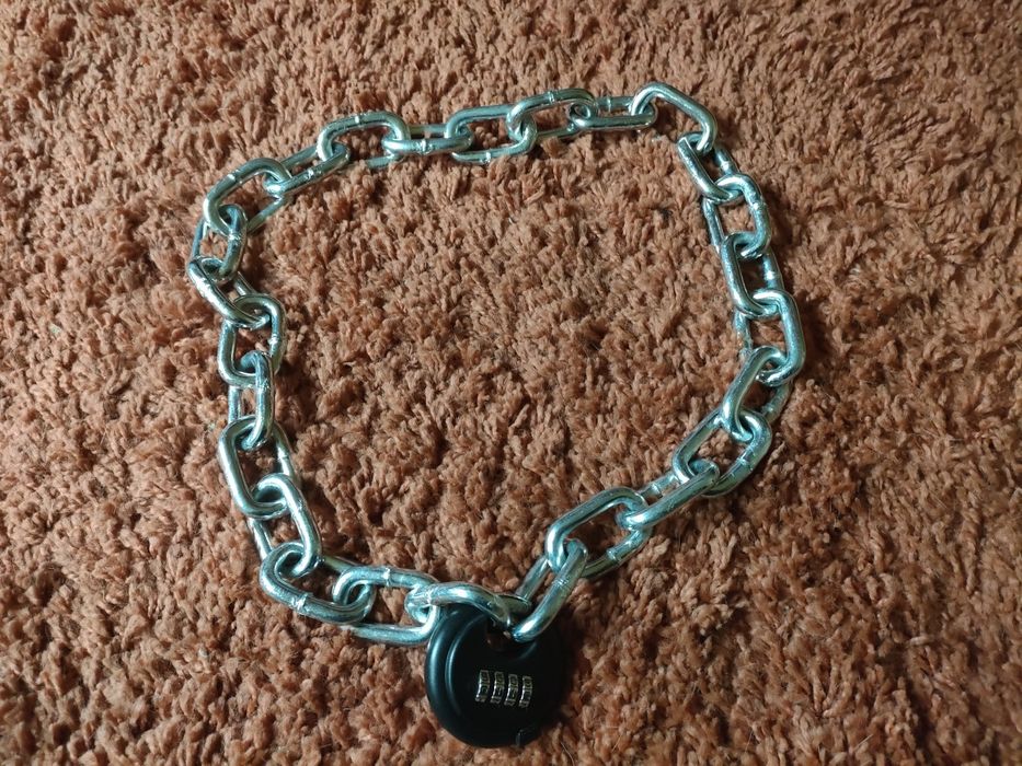 Zamkniecie do roweru 1m lancuch i kłódki szyfr.