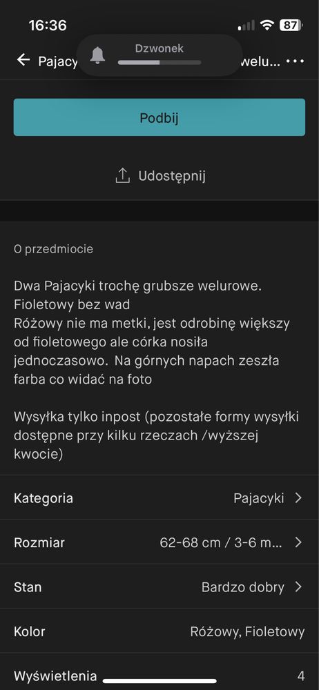 Pajacyk piżamka śpiochy Półśpiochy gruby zimowy wiosenny 62 68