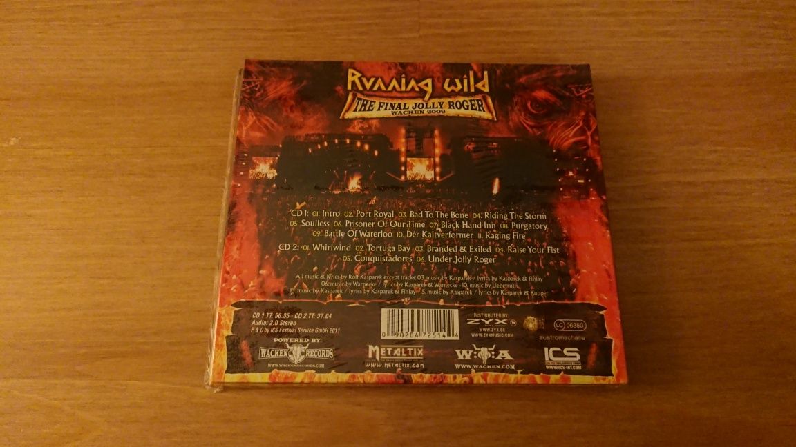 Running Wild The Final Jolly Roger Wacken 2009 2CD NOWA* Digipak Folia