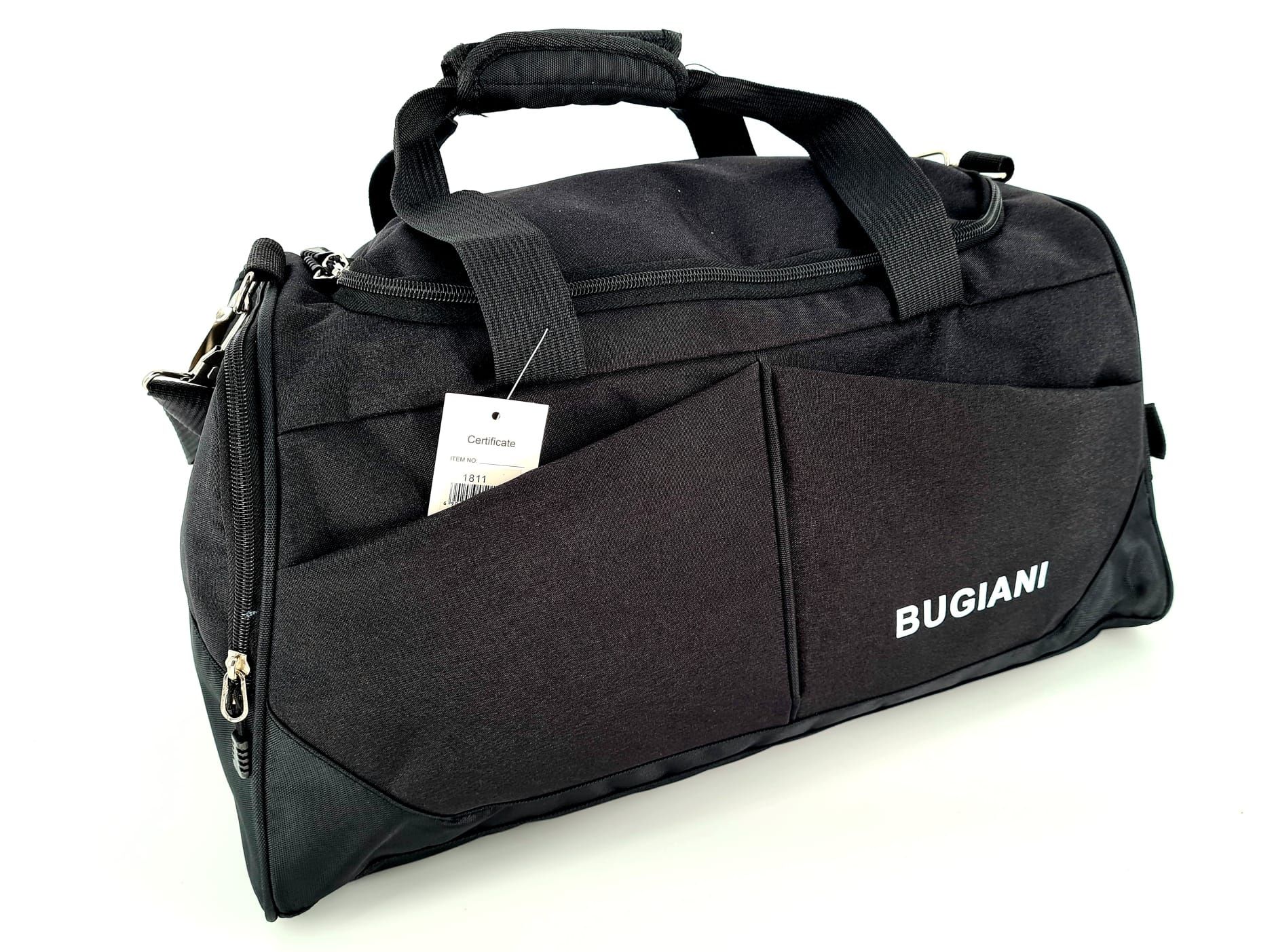 Nowa mocna torba podróżna marki Bugiani Czarna
