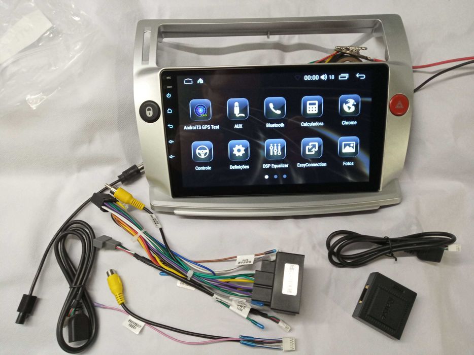 Rádio Citroen C4  - Android 13 – 2 DIN GPS WIFI - Novo Garantia