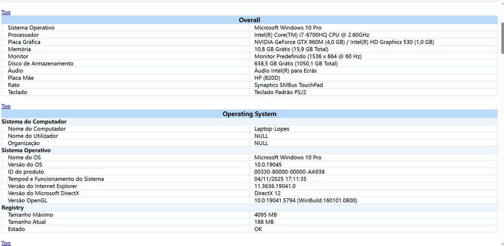 Portátil HP 15.6" i7, WIN 10 pouco usado