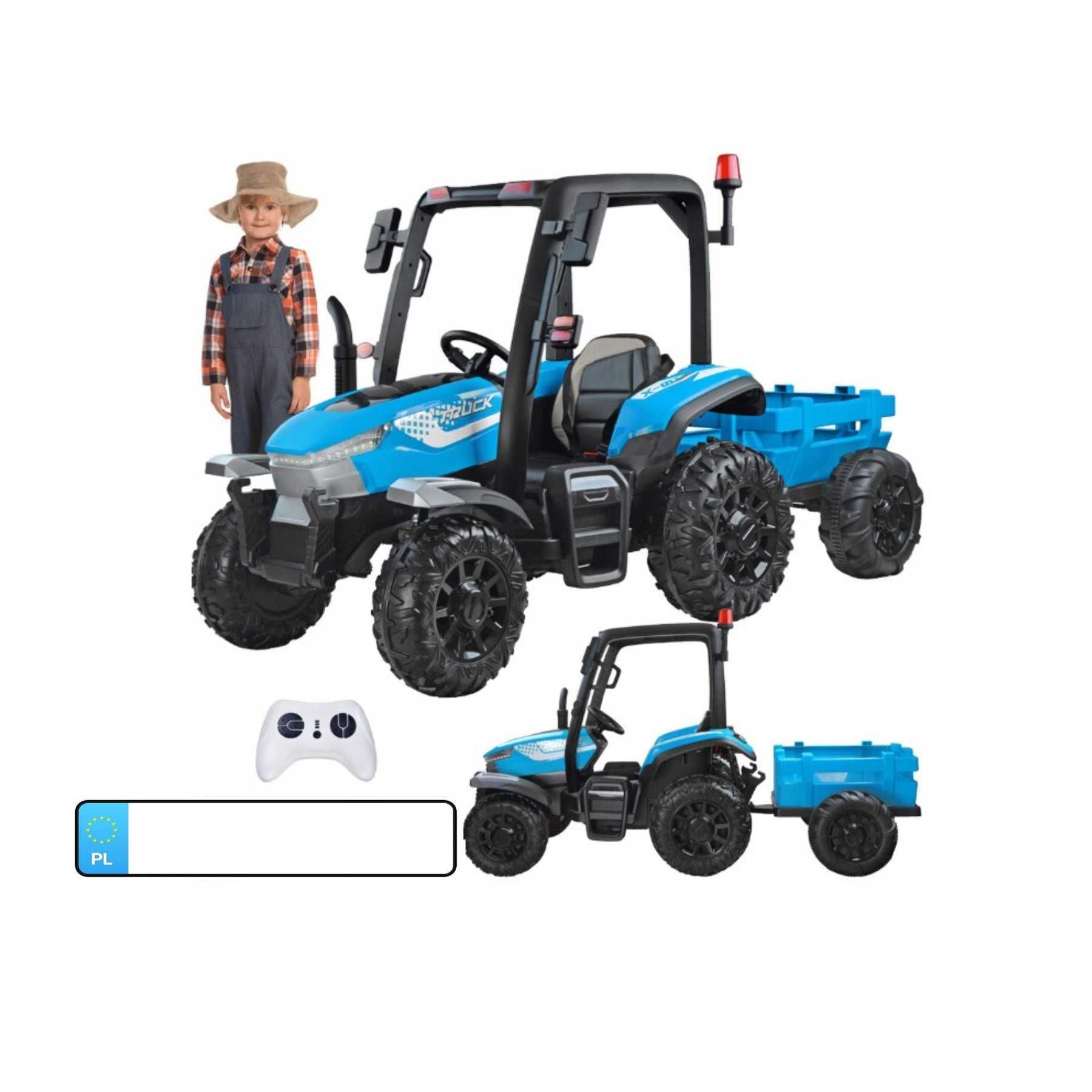 duży traktor z przyczepą 4x4+ pilot światło pa0266