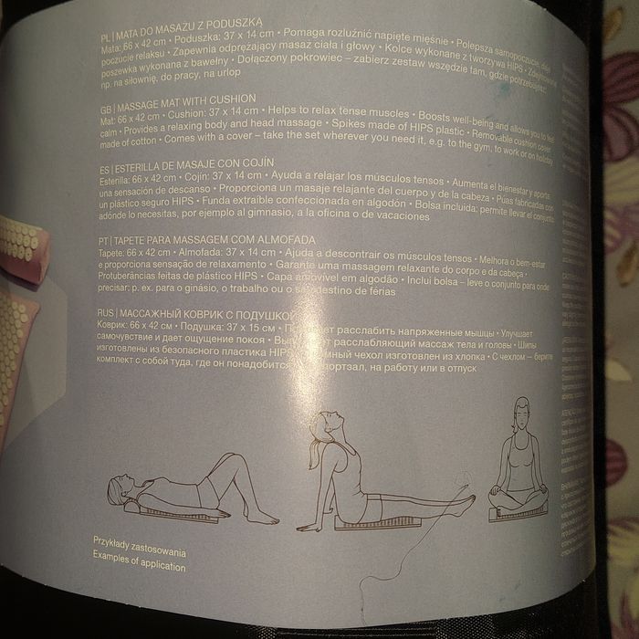 1zł Wysyłka Mata z kolcami do masażu+Poduszka Zestaw NOWY