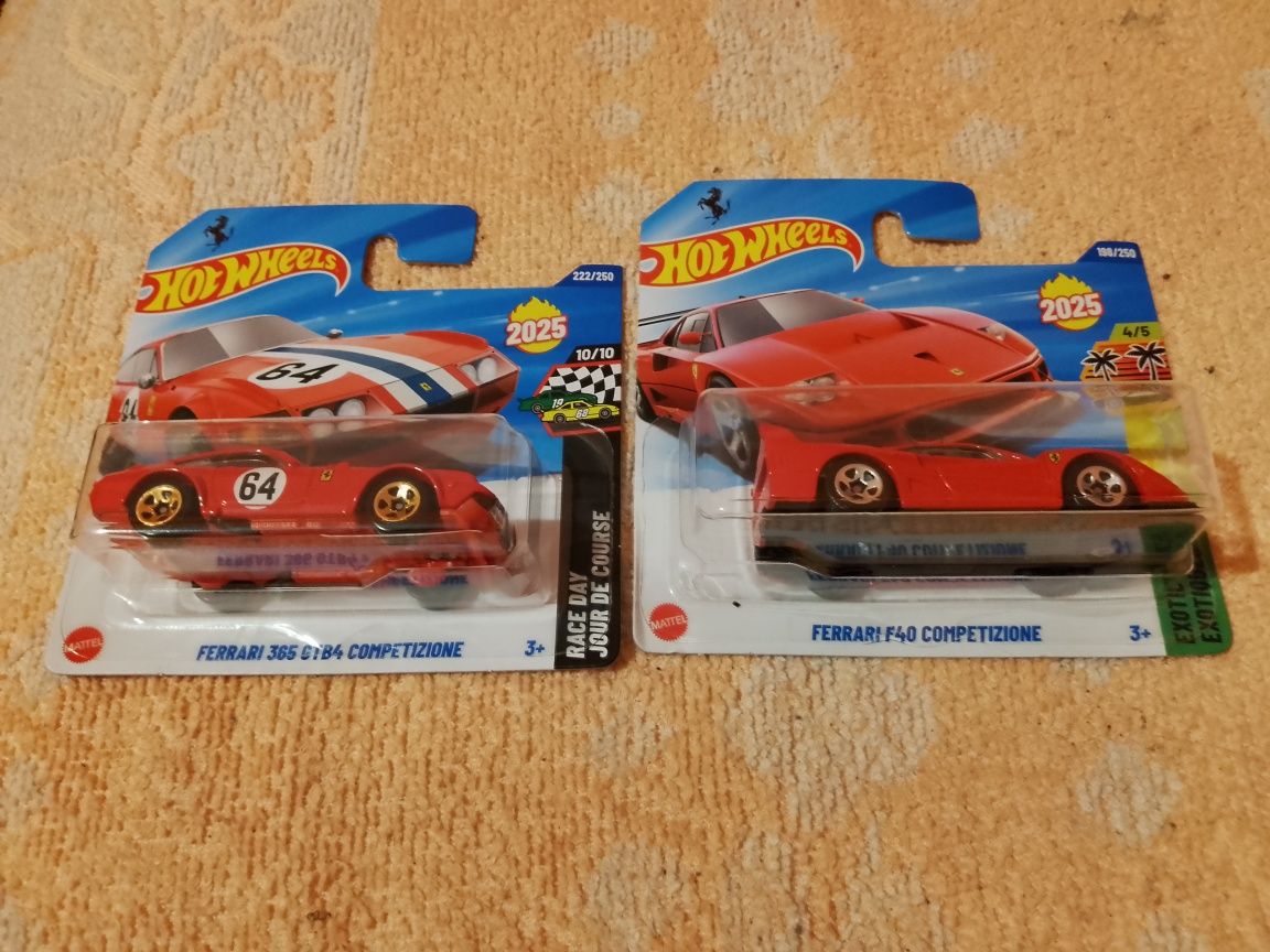 2x Hot wheels zabawka Auta ferrari 365 ferrari F40 Nowe