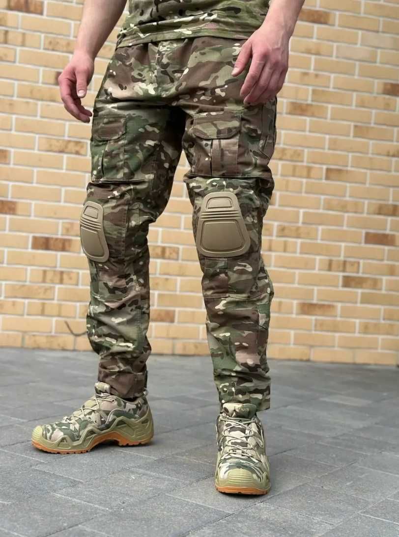 Тактические боевые штаны мультикам G2 штаны армейские с наколенниками