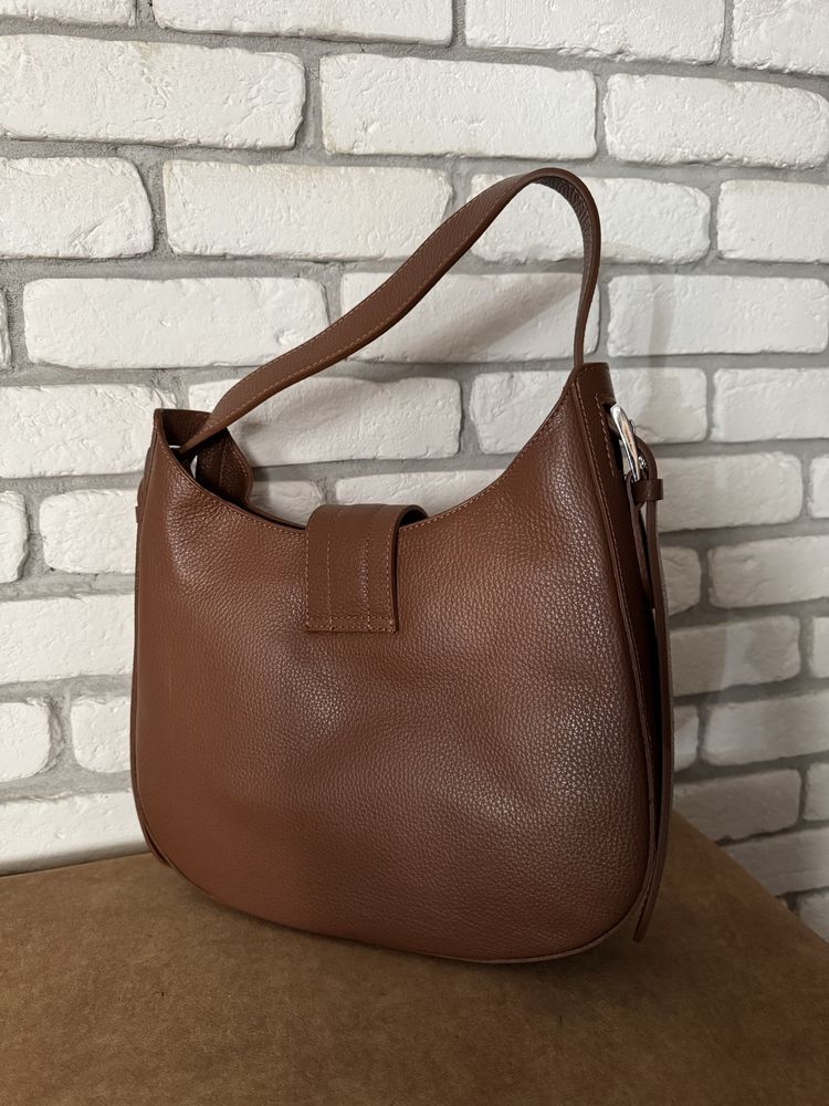 Torba shopper shopperka brązowa skórzana