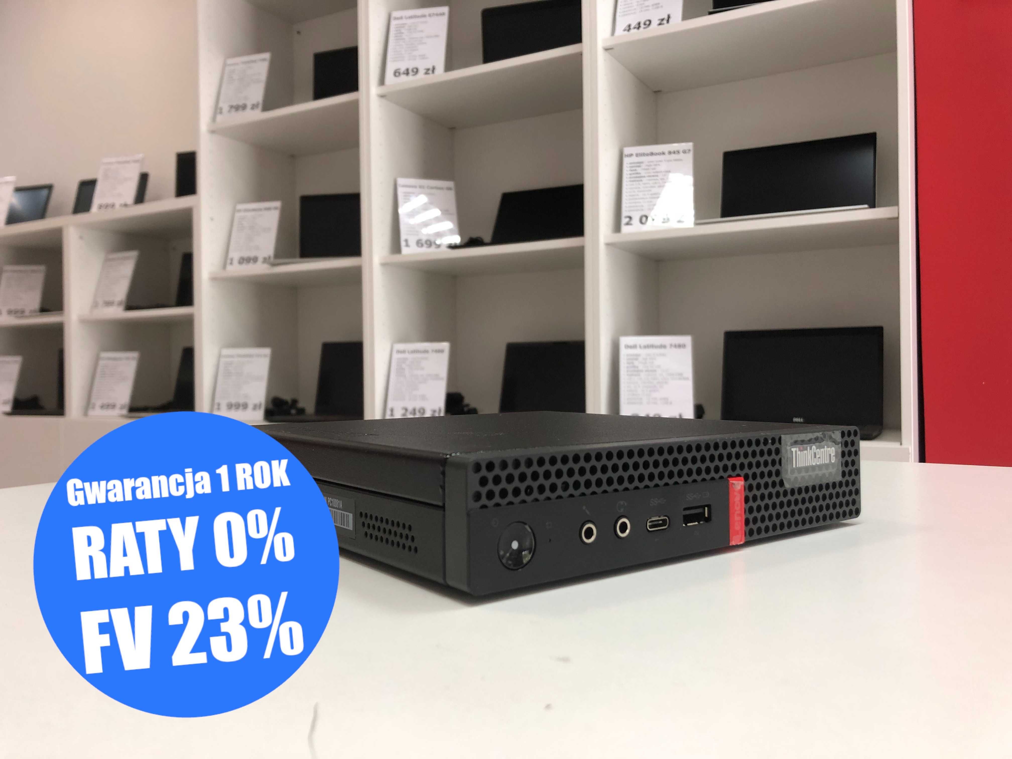 Zgrabny i wydajny Lenovo ThinkCentre M720q USFF i5-8gen 32GB 512SSD