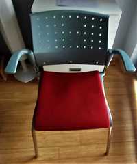 krzesło PROFI M wygodne czerwone szare TRANSPORT