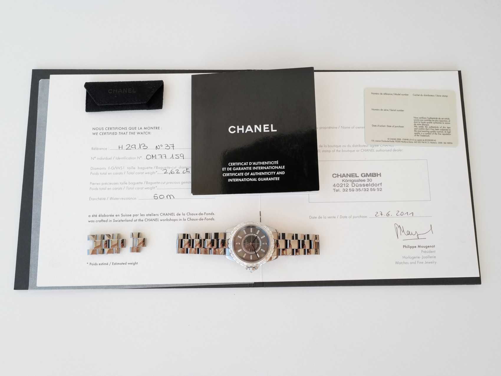 Chanel J12 Editions Exclusives Chromatic Ceramic Baguette Diamond