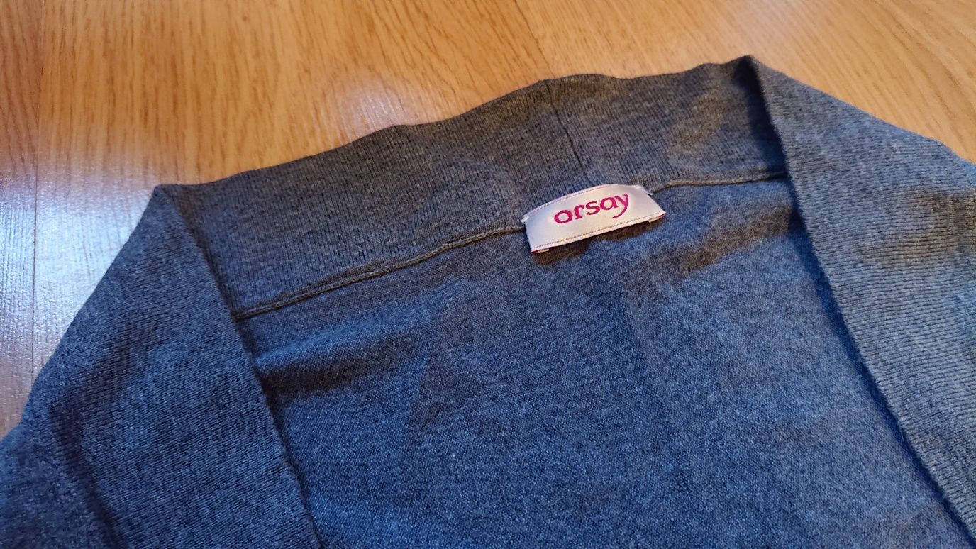 Asymetryczny długi sweter szary Orsay L