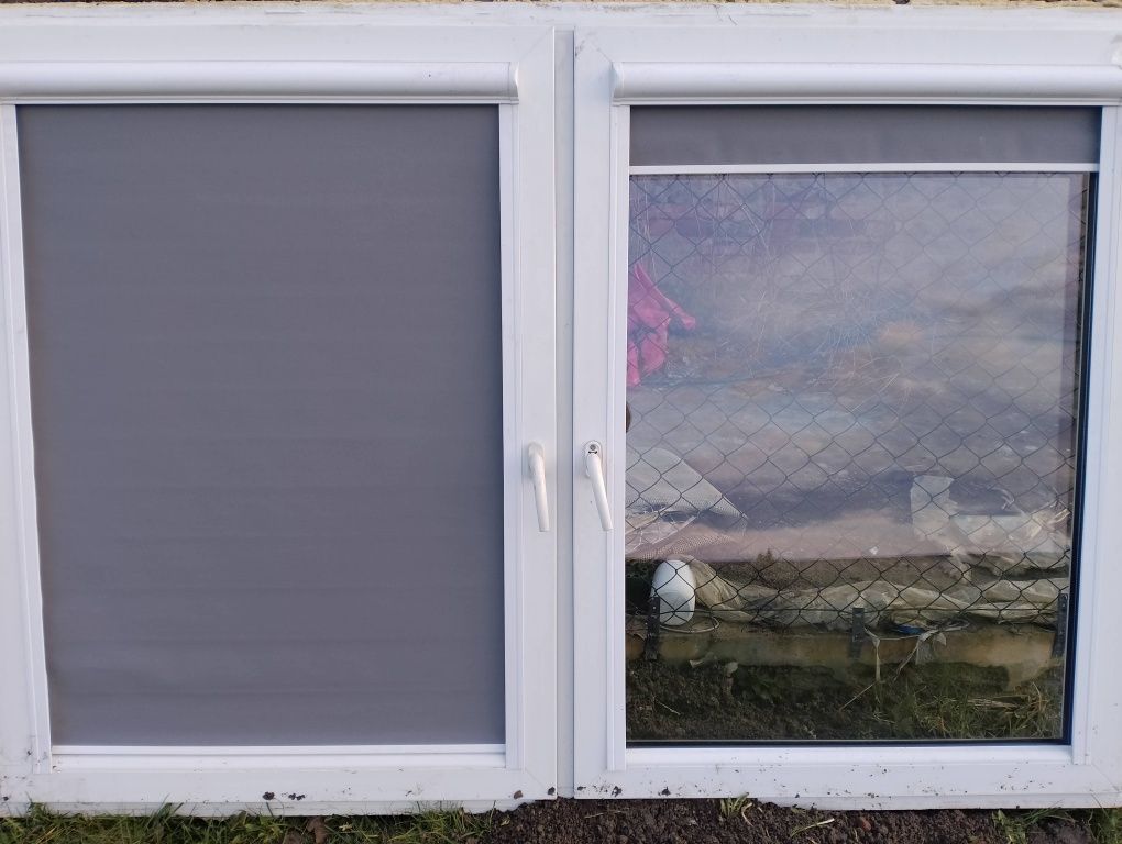 Okno PCV 199x135 z demontażu z roletami