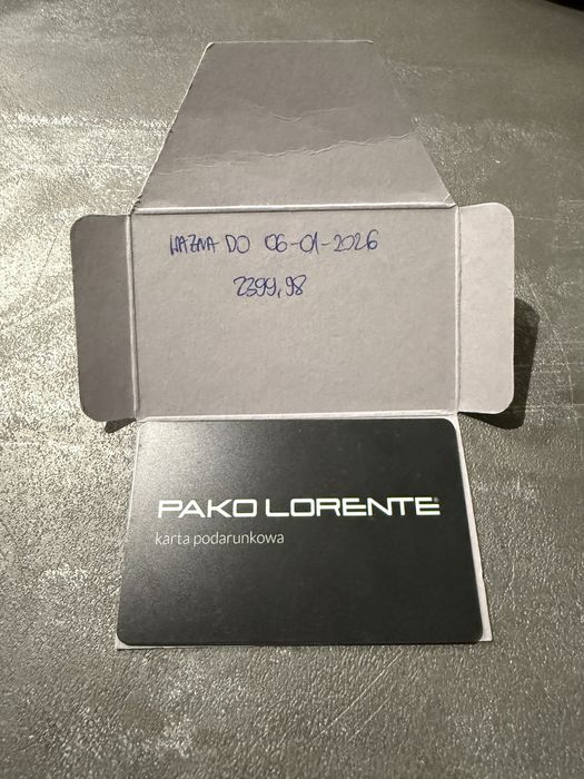 2400 zł na karcie podarunkowej Paco Lorente
