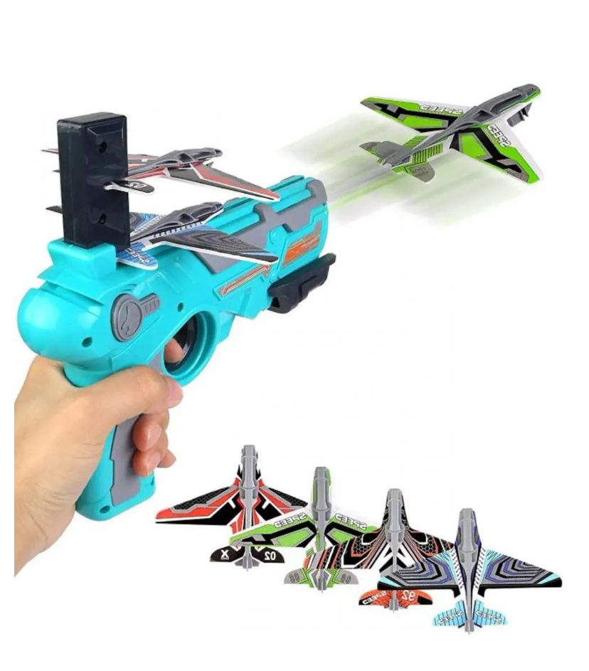 Детский Пистолет катапульта с летающими САМОЛЕТАМИ Air Battle
