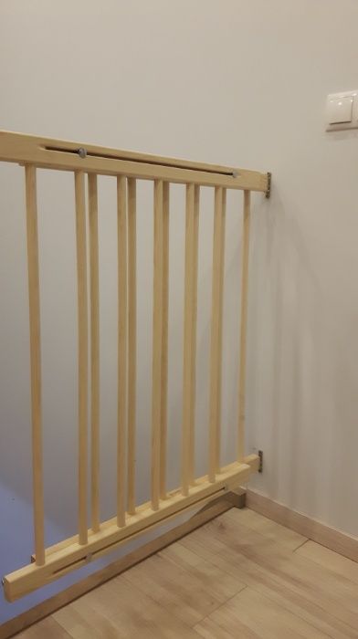 Nowa drewniana BRAMKA OCHRONNA zabezpieczająca m.in schody, regulowana