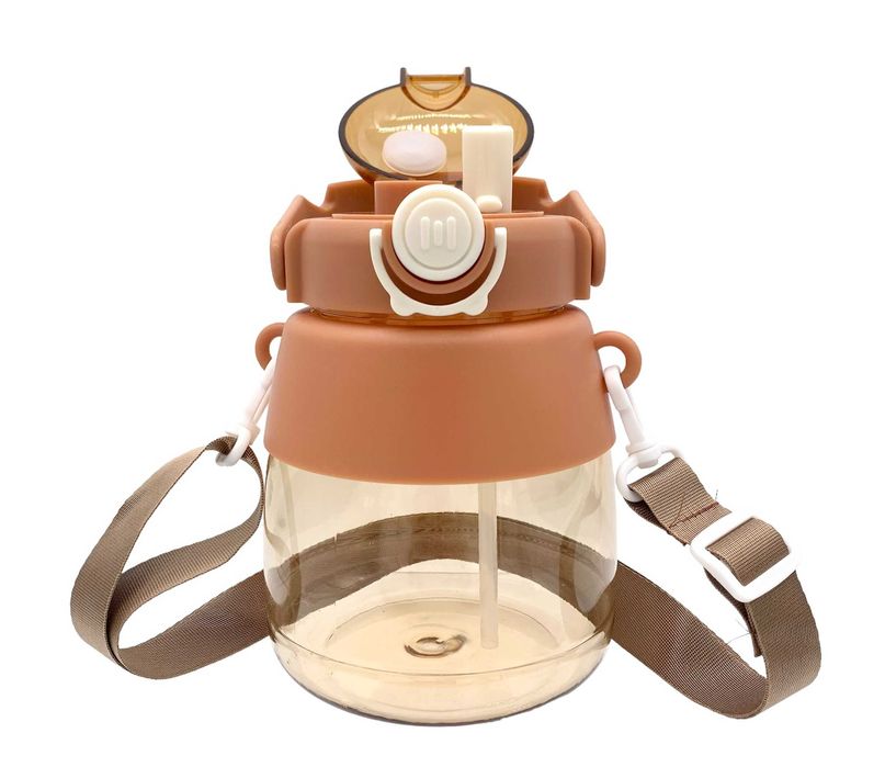 Bidon 1l na wodę do szkoły butelka na pasku z uchwytem na siłownię