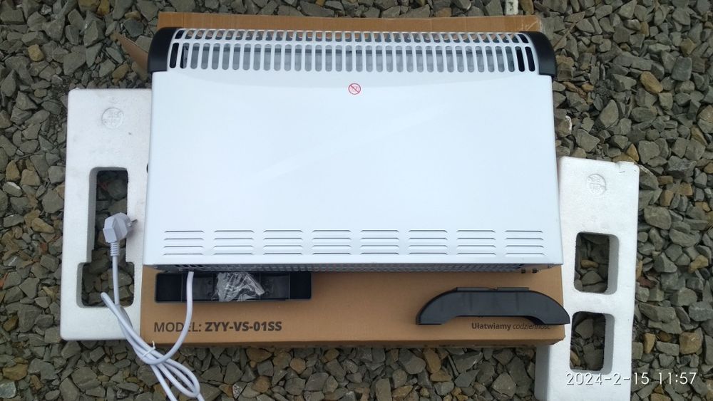 Grzejnik elektryczny konwektor 230v 750W 1250W 2000W