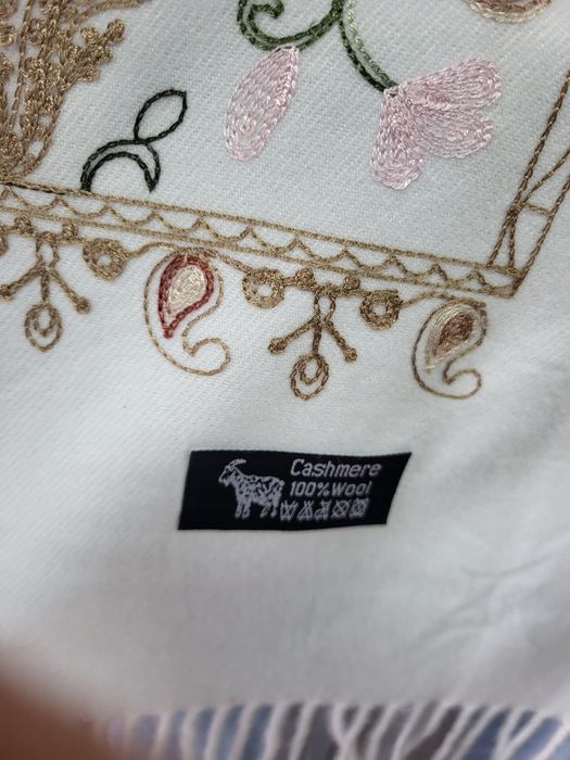 Неймовірні вишиті палантини, 100% Wool Cashmere, 70x185.