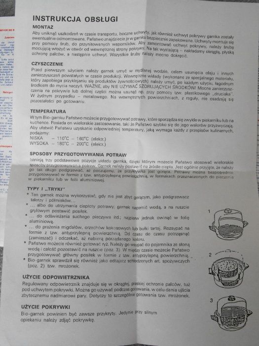 Kuchenny Bio-garnek NRD ruszt szybkowar kuchnia konwekcyjna parownik