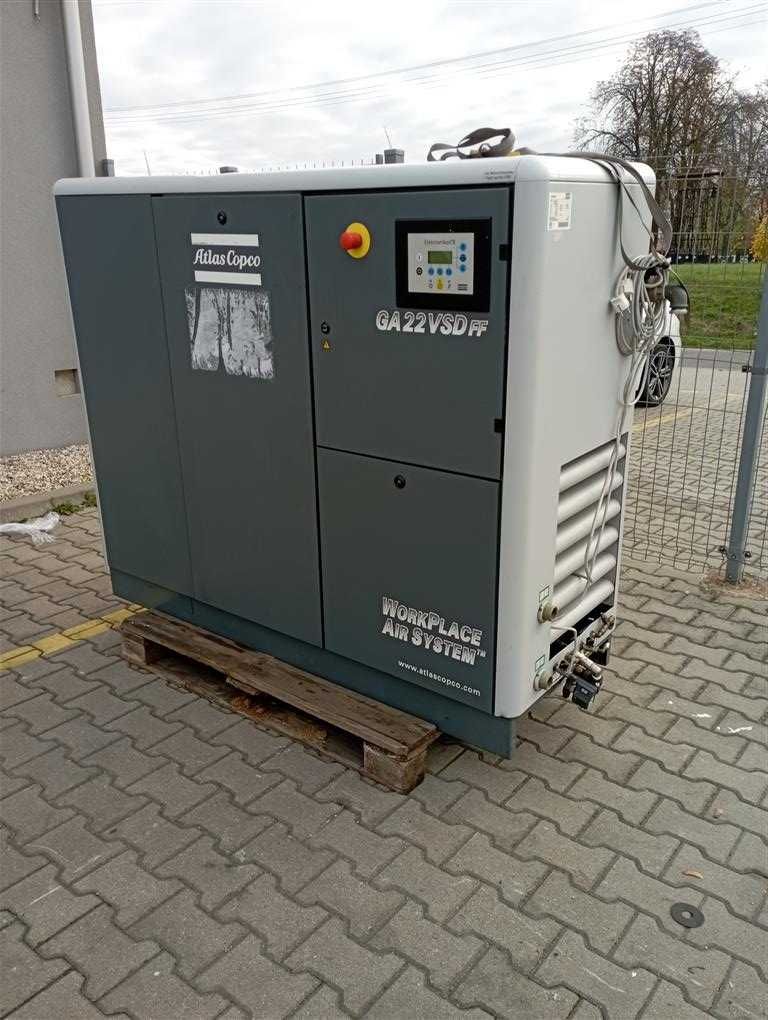 Sprężarka śrubowa ATLAS COPCO GA22 VSD FF +falownik + osuszacz S014257