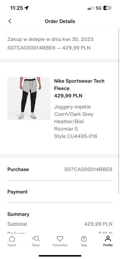 spodnie nike tech fleece