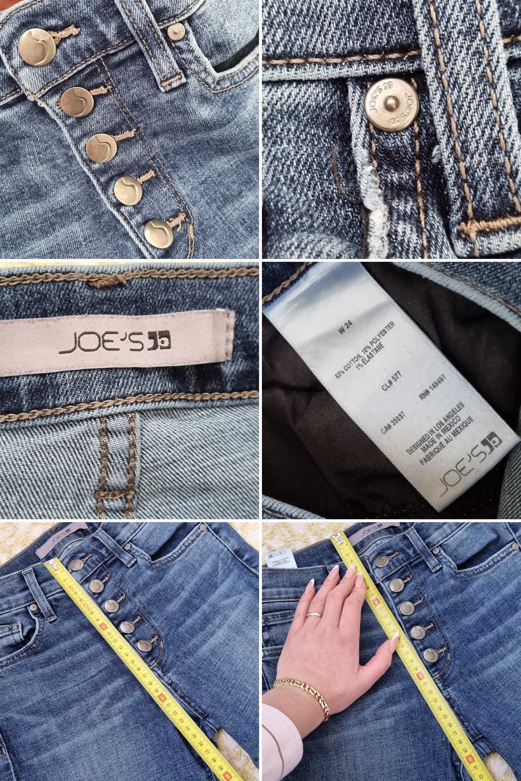 Spodnie jeansowe damskie dzwony nogawki 7/8 od Joe's rozmiar W 24 XS-S