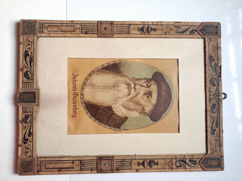 Portret Johann Gutenberg – oryginalna litografia Max Wulff