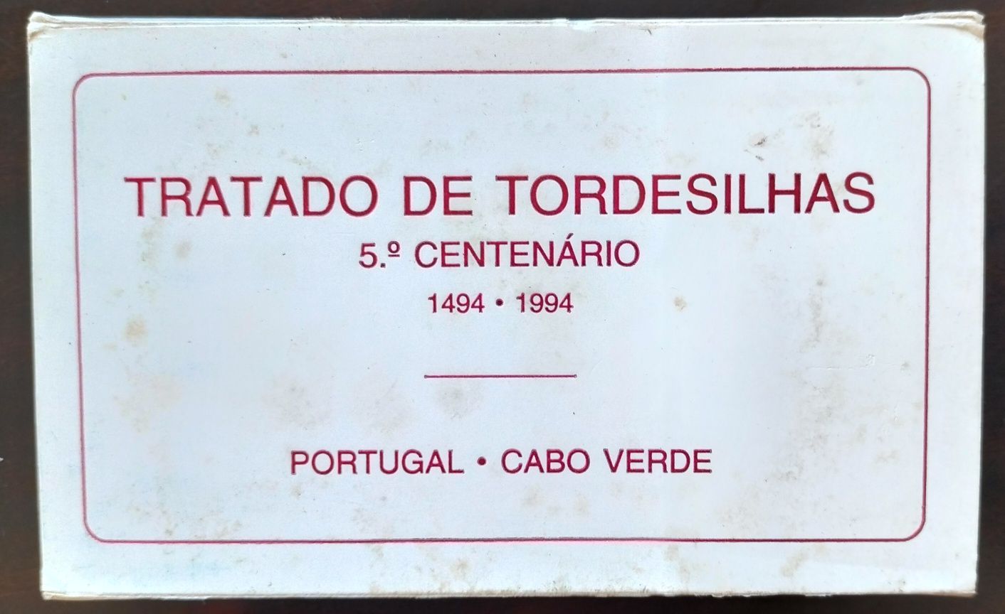 Estojo Duplo 1000$ Prata Proof Tratado Tordesilhas Estado Nova
