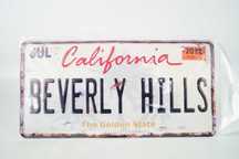 Plakat metalowy Tablica Rejestracyjna Beverly Hils 3D