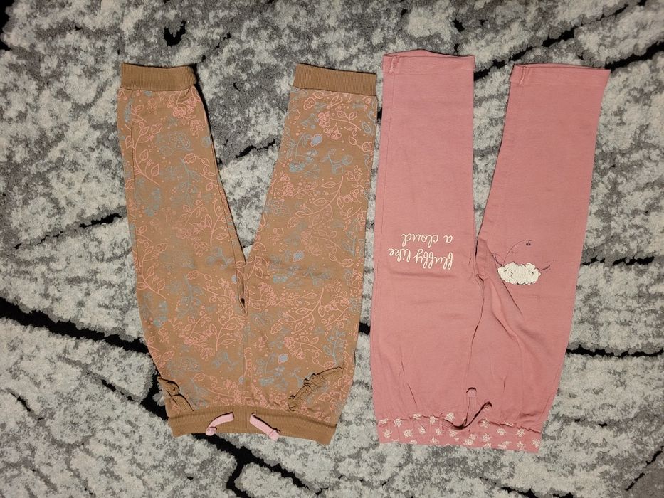 Spodnie bawełniane dziewczęce dresowe 2 szt. Na r. 92