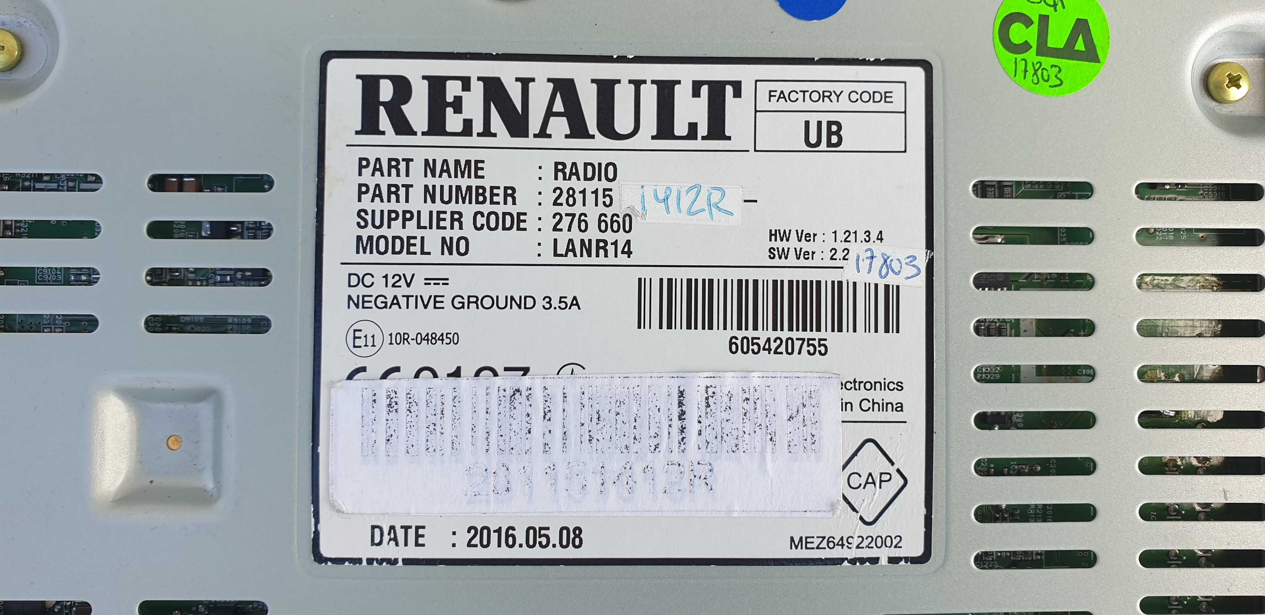 radio moduł sterownik nawigacji R-LINK Renault Kadjar 2811/51412R