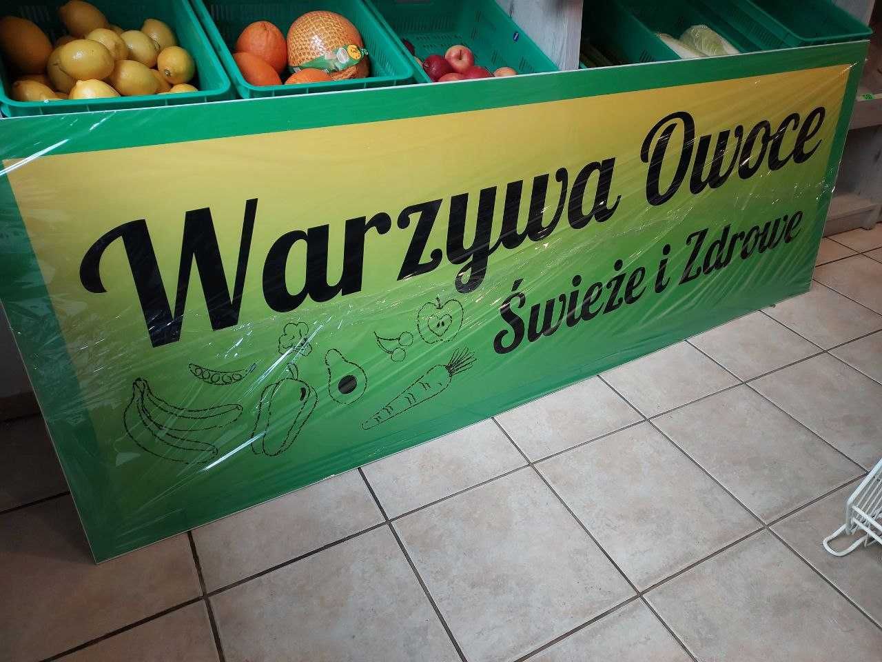 Sprzedam NOWĄ reklamę Warzywa Owoce 200cm×70cm