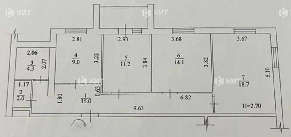 3кімн. 76м2, ХТЗ, ЖК Миру 1 (ЖК Мира 1, м. О. Масельского), 129011