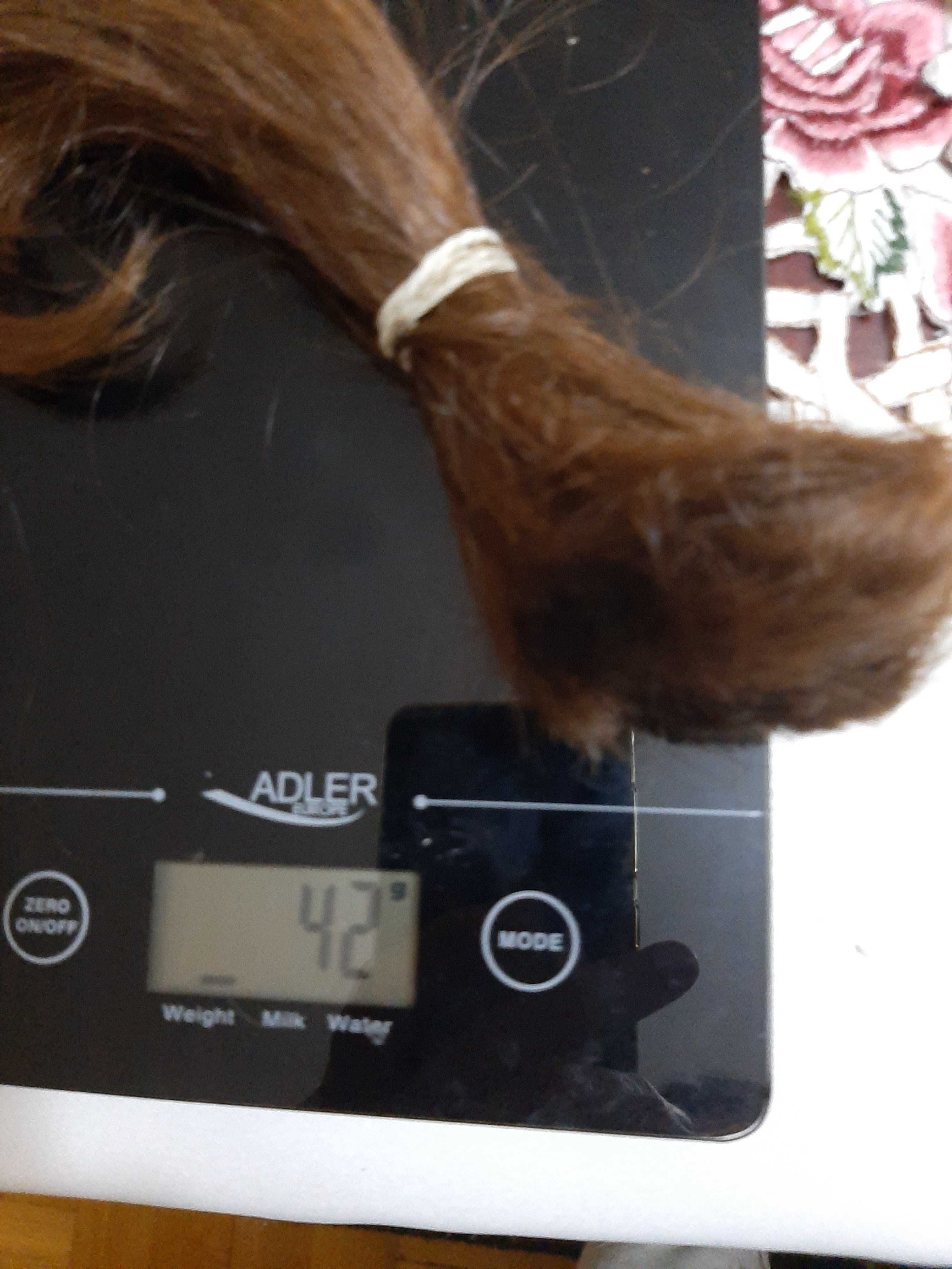 Włosy dziewicze naturalne ciemny blond - 42 gram, 23 cm