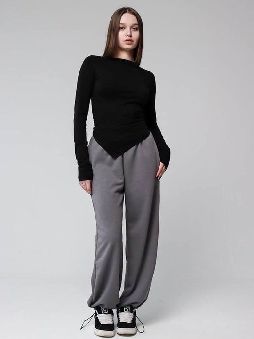 Сірі спортивні штани (джогери + палаццо)