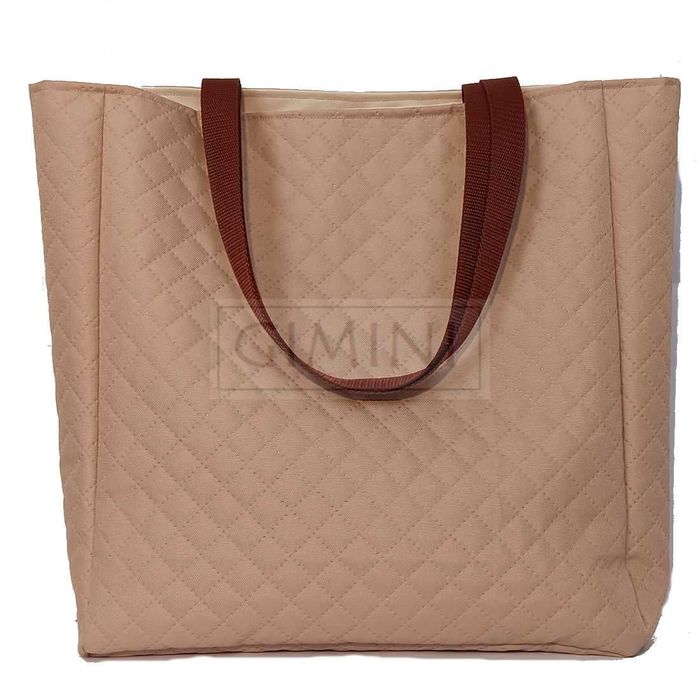 Torebka GIMINI shopper, torebka na zakupy, torba damska duża CREAMOWA