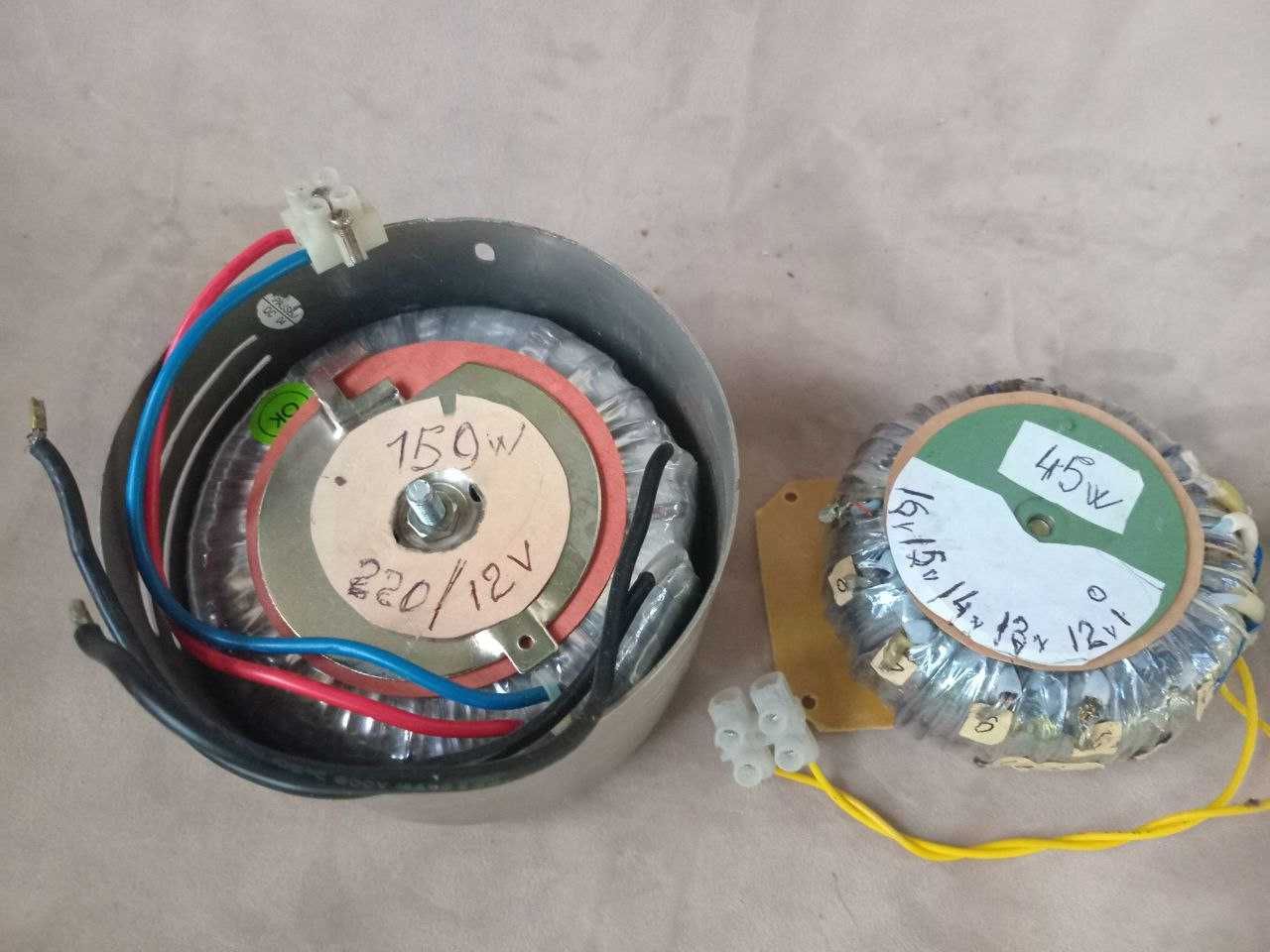 Трансформатори 12V тероідальні та с замкнутим сердечником.