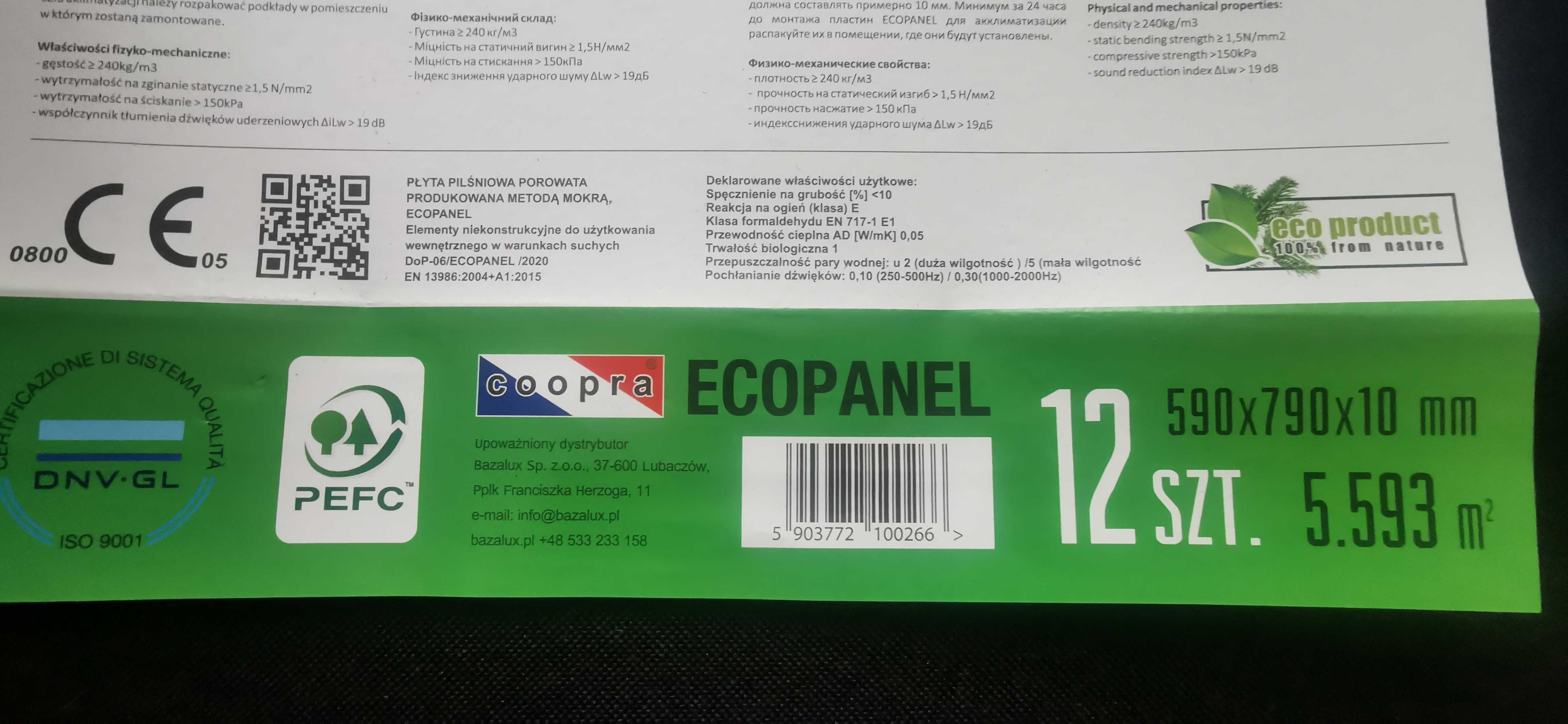 Podkłady (10mm) pod panele.