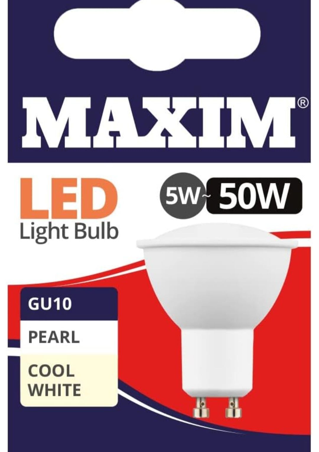 Żarówki 10szt Maxim LED GU10 Pearl Cool White - 5W