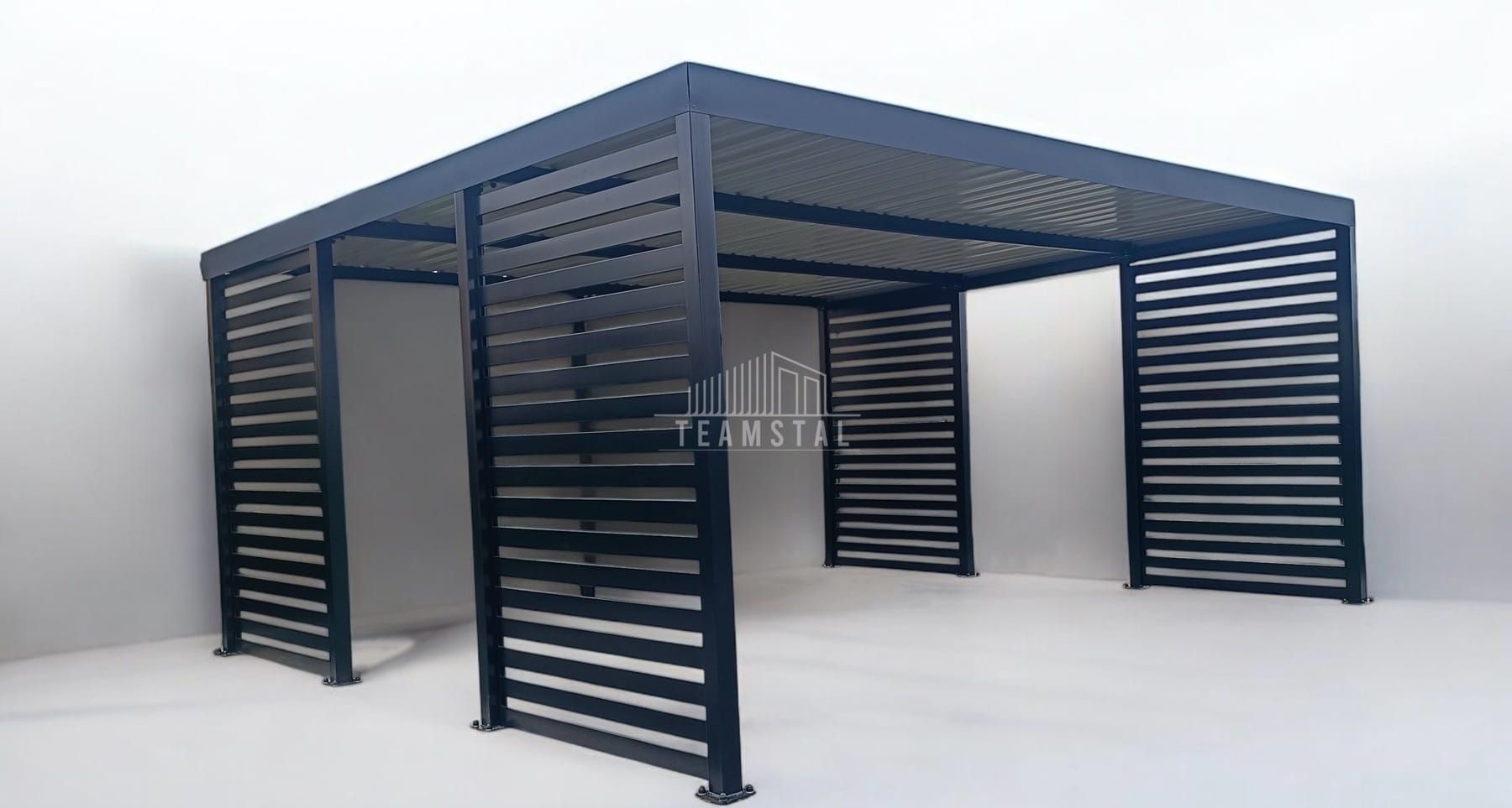CarPort PREMIUM - Wiata samochodowa 6x6 Antracyt - TS1029